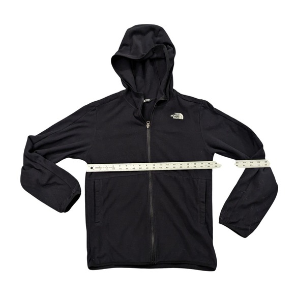 The North Face Fleece Hoodie Youth XL 18/20 Black Full Zip Gorpcore Jacket - Picture 3 of 8